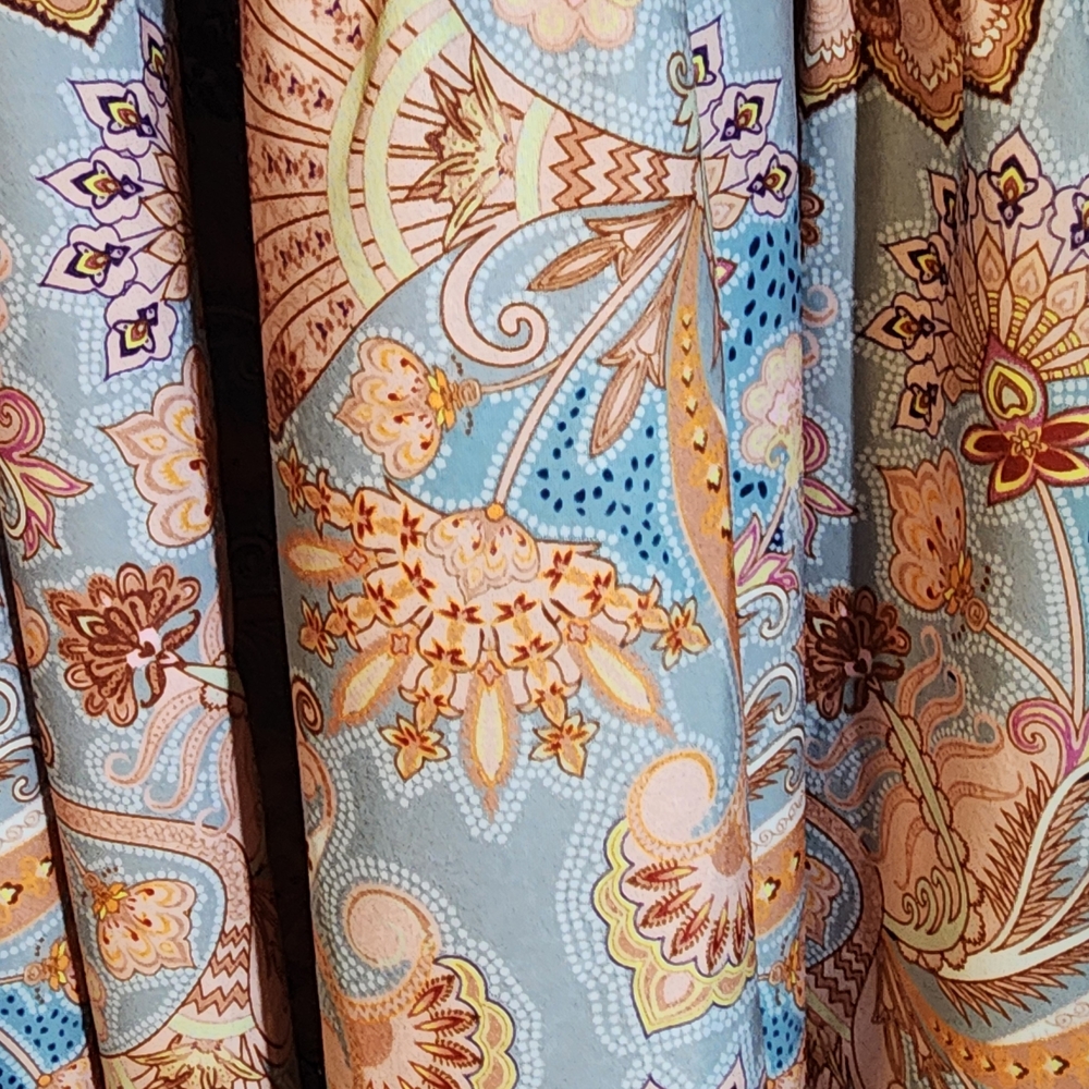 Smocked Tie-Strap Maxi Dress in Pastel Paisley - Picture 9 of 11